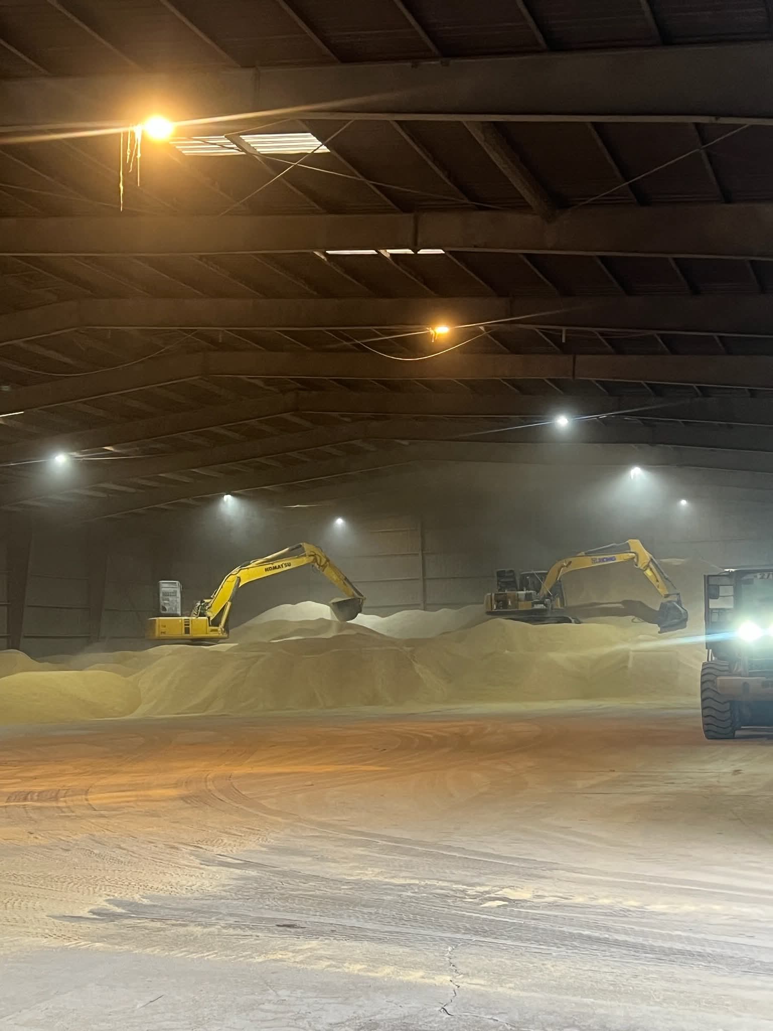 Excavator positioned at the HBR yard