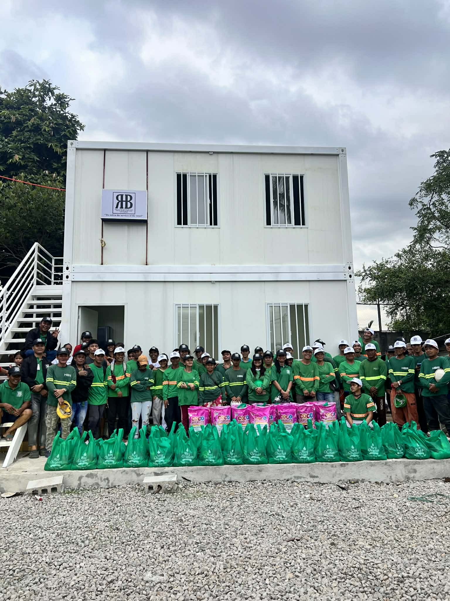 HBR team gathered outside the company site during a team event